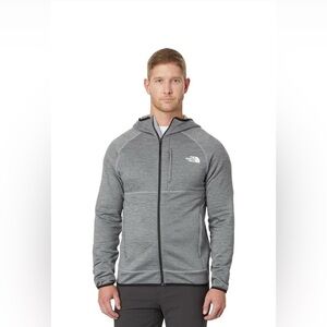 The North Face Canyonlands Mens Performance Fleece Gray Hooded Jacket XXL